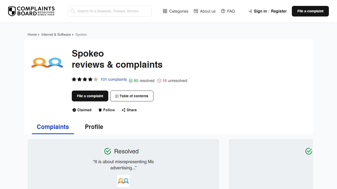 Spokeo: Reviews, Complaints, Customer Claims